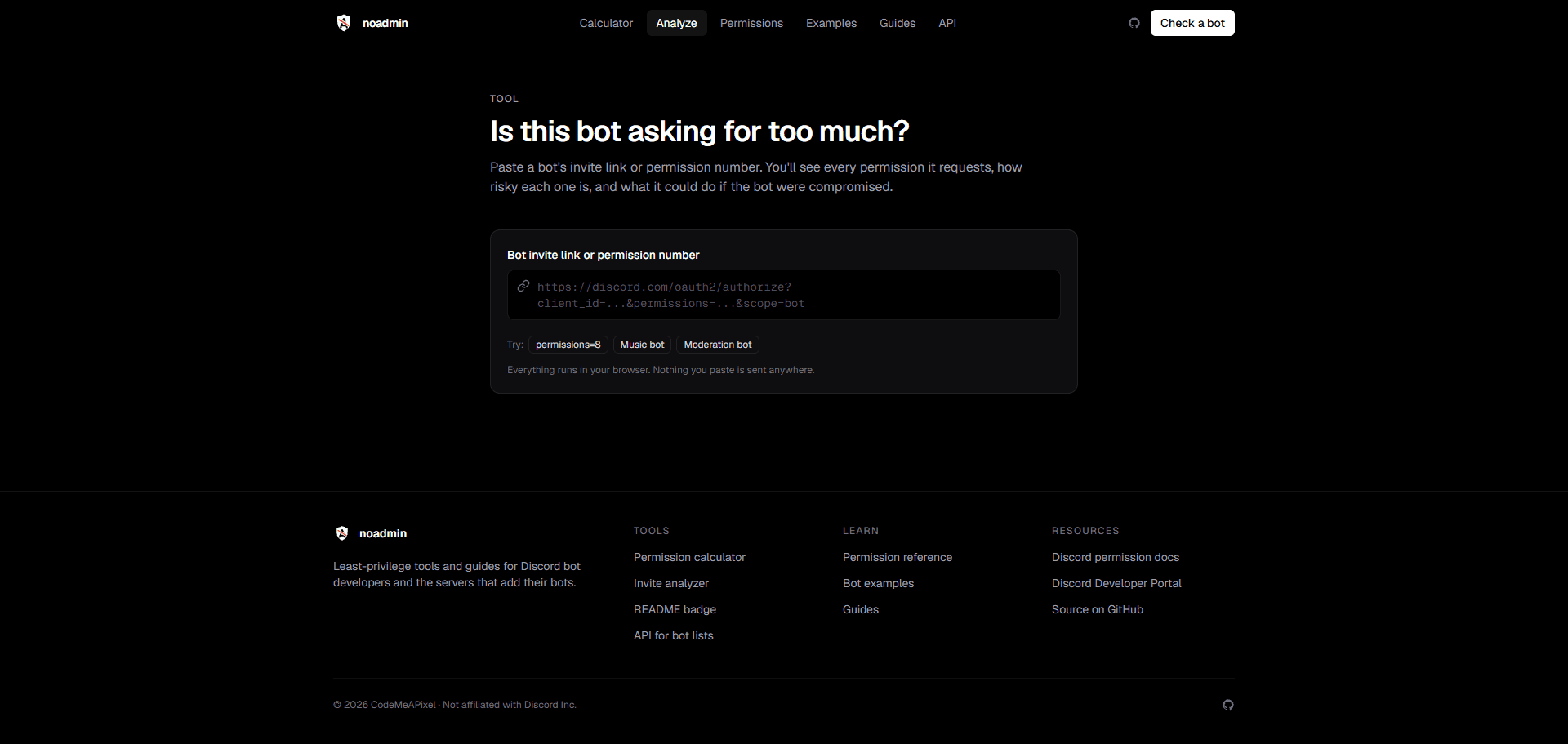 NoAdmin — analyze