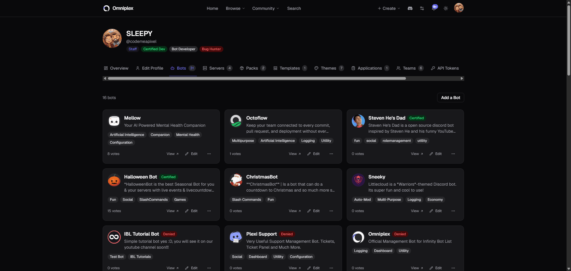 Omniplex — dashboard