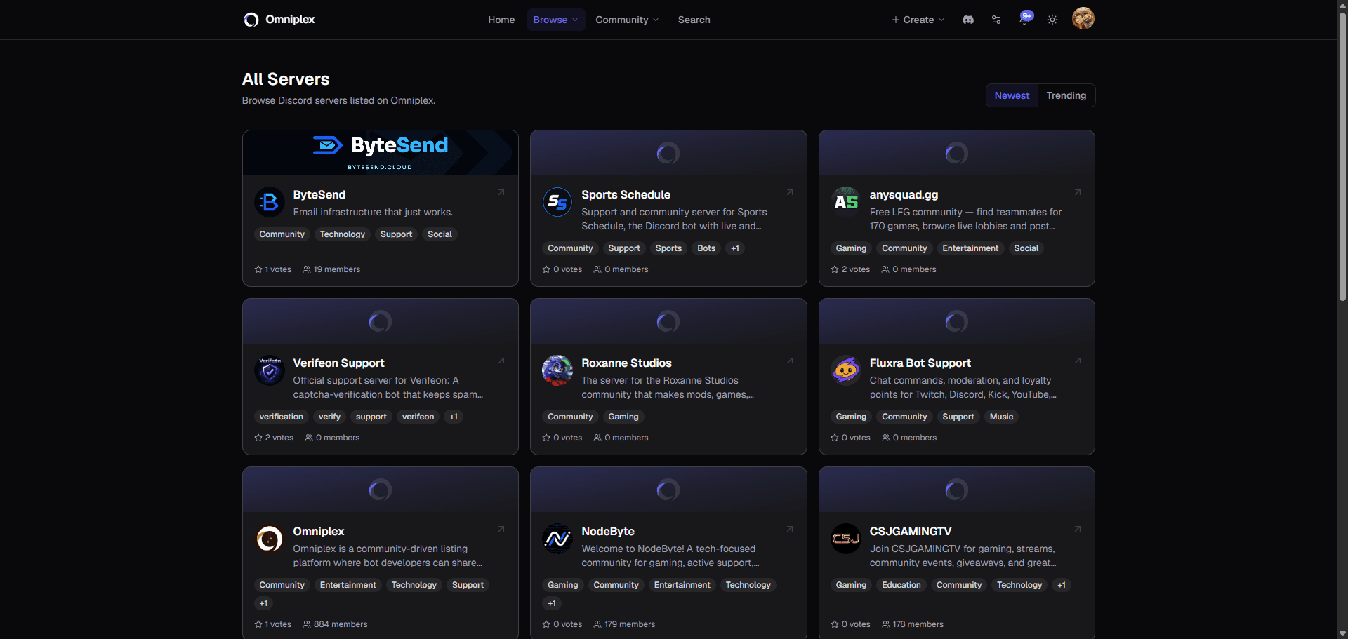 Omniplex — servers